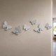 Ganci appendiabiti da parete a forma di farfalle in legno