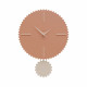 Orologio da parete moderno con pendolo in legno sagomato e finiture eleganti
