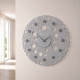 Orologio da parete design moderno in legno con decoro a bolle