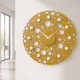 Orologio da parete design moderno in legno con decoro a bolle