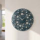 Orologio da parete design moderno in legno con decoro a bolle