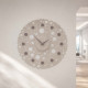 Orologio da parete design moderno in legno con decoro a bolle