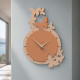 Orologio da parete con farfalle in legno
