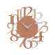 Orologio da parete in legno con numeri dal design moderno