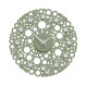 Orologio da parete design moderno in legno con decoro a bolle