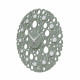 Orologio da parete design moderno in legno con decoro a bolle
