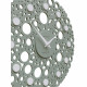 Orologio da parete design moderno in legno con decoro a bolle