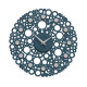 Orologio da parete design moderno in legno con decoro a bolle