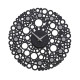 Orologio da parete design moderno in legno con decoro a bolle