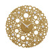 Orologio da parete design moderno in legno con decoro a bolle