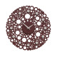 Orologio da parete design moderno in legno con decoro a bolle