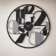 Orologio da parete in legno dal design moderno lancette in alluminio