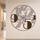 Orologio da parete in legno dal design moderno lancette in alluminio