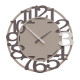 Orologio da parete moderno in legno con numeri decorativi e lancette in metallo