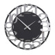Orologio da parete moderno in legno con numeri decorativi e lancette in metallo