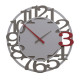 Orologio da parete moderno in legno con numeri decorativi e lancette in metallo