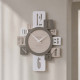 Orologio da parete in legno per cucina o soggiorno di design moderno
