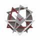 Orologio da parete moderno con forme geometriche da salotto