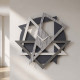 Orologio da parete moderno con forme geometriche da salotto