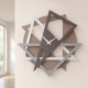 Orologio da parete moderno con forme geometriche da salotto