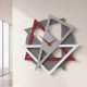 Orologio da parete moderno con forme geometriche da salotto