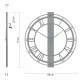 Orologio da parete moderno in legno con numeri romani