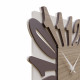 Orologio da parete moderno in legno quadrato con numeri design particolare