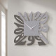 Orologio da parete moderno in legno quadrato con numeri design particolare