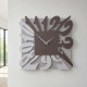 Orologio da parete moderno in legno quadrato con numeri design particolare