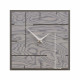 Orologio da parete quadrato in legno dal design moderno ed elegante