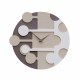 Orologio da parete rotondo con struttura in legno dal design moderno