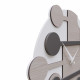 Orologio da parete rotondo con struttura in legno dal design moderno