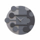 Orologio da parete rotondo con struttura in legno dal design moderno
