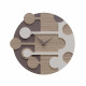 Orologio da parete rotondo con struttura in legno dal design moderno