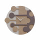 Orologio da parete rotondo con struttura in legno dal design moderno