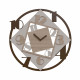 Orologio da parete rotondo di grandi dimensioni in legno dal design moderno
