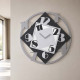 Orologio da parete rotondo di grandi dimensioni in legno dal design moderno