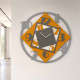 Orologio da parete rotondo di grandi dimensioni in legno dal design moderno