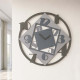 Orologio da parete rotondo di grandi dimensioni in legno dal design moderno