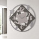 Orologio da parete rotondo di grandi dimensioni in legno dal design moderno