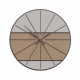 Orologio da parete rotondo in legno dal design moderno ed elegante