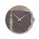 Orologio da parete rotondo in legno dal design moderno ed elegante
