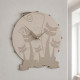 Orologio da parete rotondo in legno dal design moderno