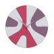 Orologio da parete rotondo in legno con design asimmetrico e lancette in metallo