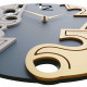 Orologio da parete rotondo in legno dal design moderno