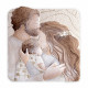 Capezzale Sacra Famiglia quadrato in bassorilievo dipinto a mano retro in legno