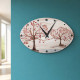 Orologio da parete ovale con Bassorilievo con retro in legno massello