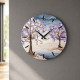 Orologio da parete rotondo con Bassorilievo con retro in legno massello