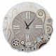 Orologio da parete rotondo grande con bassorilievo con retro in legno massello