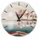 Orologio da parete rotondo con bassorilievo con retro in legno massello